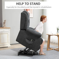 Fauteuil Élévateur Inclinable HOMCOM pour Personnes Âgées Grand et Large avec Massage