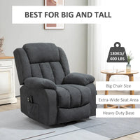 Fauteuil Élévateur Inclinable HOMCOM pour Personnes Âgées Grand et Large avec Massage