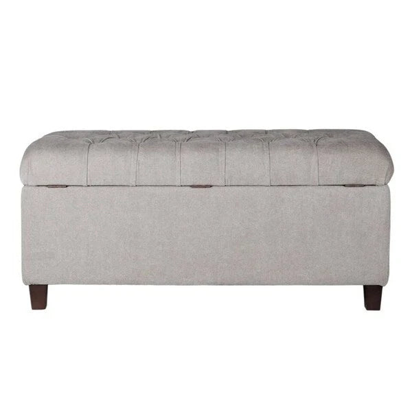 Banc de rangement capitonné Copper Grove Muir, frêne argenté
