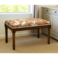 Banc Chinoiserie Caramel avec finition teintée bois