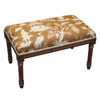 Banc Chinoiserie Caramel avec finition teintée bois