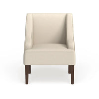 Fauteuil d'appoint Porch & Den Lyric crème avec accoudoirs arrondis