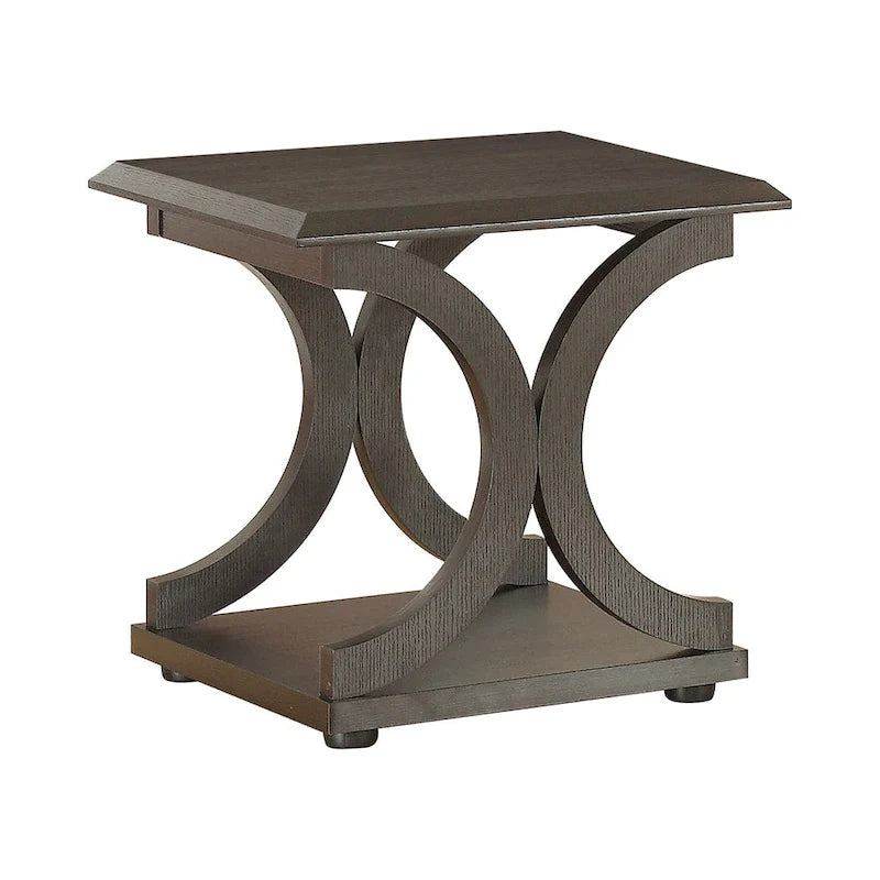 Table d'appoint en C couleur Cappuccino
