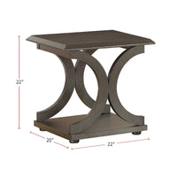 Table d'appoint en C couleur Cappuccino