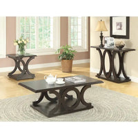 Table d'appoint en C couleur Cappuccino