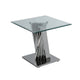 Table d'appoint en verre moderne de qualité supérieure avec base en spirale - Table d'appoint