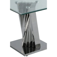 Table d'appoint en verre moderne de qualité supérieure avec base en spirale - Table d'appoint