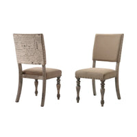 Ensemble de salle à manger 8 pièces Roundhill Furniture Birmingham avec table, banc à têtes de clou et fauteuils, couleur Driftwood