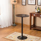 Table de bar Carson Carrington Storfosna à plateau rond noir avec pied et base en métal noir