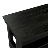 Console à 3 étagères ouvertes en chêne noir DH BASIC Farmhouse de 47 po par Denhour