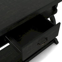 Console à 3 étagères ouvertes en chêne noir DH BASIC Farmhouse de 47 po par Denhour