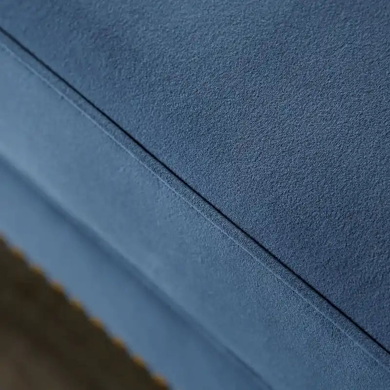 Ensemble Canapé 2 Pièces Adeben Transitionnel en Tissu Bleu Capitonné avec Clous Décoratifs par Furniture of America