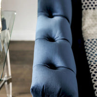 Ensemble Canapé 2 Pièces Adeben Transitionnel en Tissu Bleu Capitonné avec Clous Décoratifs par Furniture of America