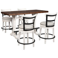 Table de salle à manger rectangulaire Valebeck marron/blanc – 60 po L x 30 po P x 36 po H