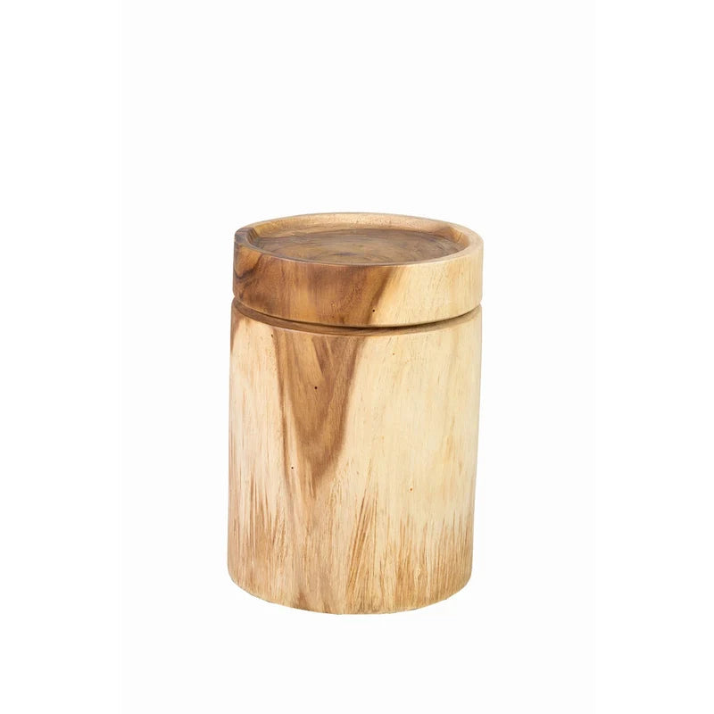 Table d'appoint ronde en bois d'acacia massif naturel par East at Main