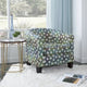 Fauteuil d'appoint Grafton Home Enzo en tissu capitonné, vert et bleu féerique