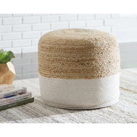Pouf Sweed Valley naturel/blanc