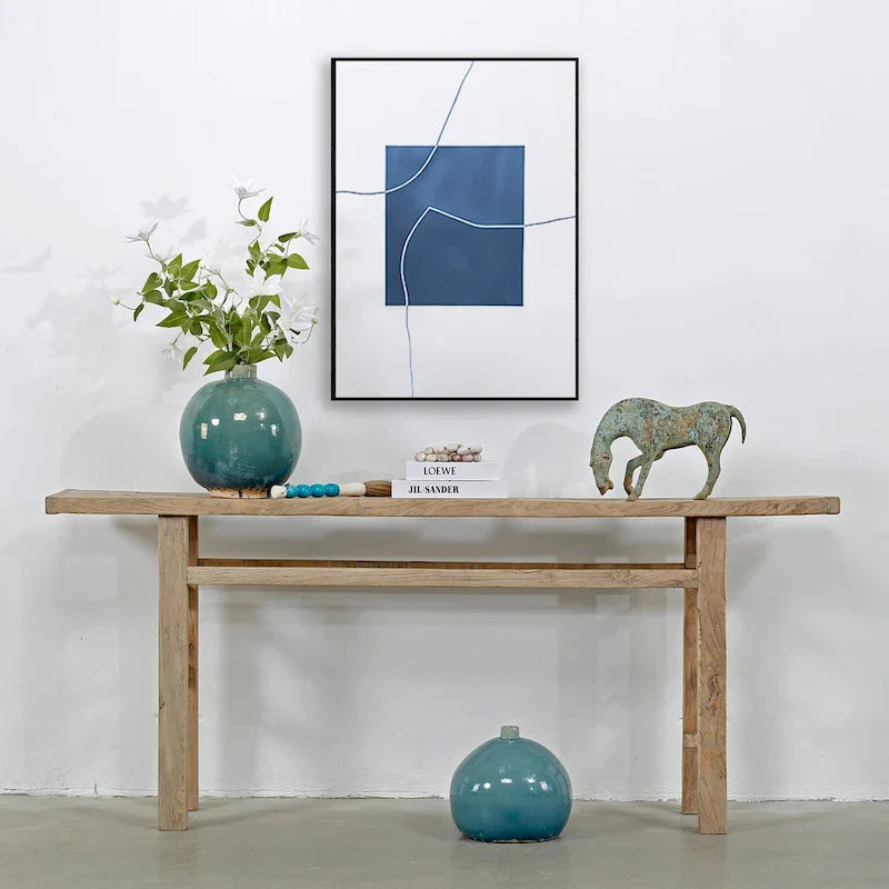 Console vintage Artissance naturel vieilli 72x12x30H