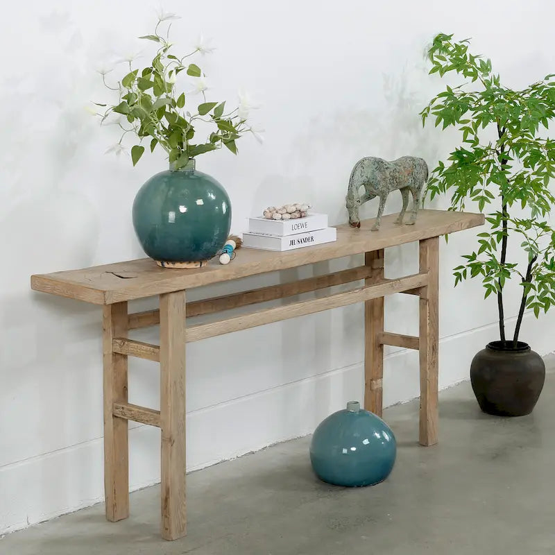 Console vintage Artissance naturel vieilli 72x12x30H