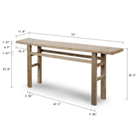 Console vintage Artissance naturel vieilli 72x12x30H