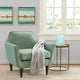 Fauteuil d'appoint Madison Park Taye bleu/vert de style milieu de siècle