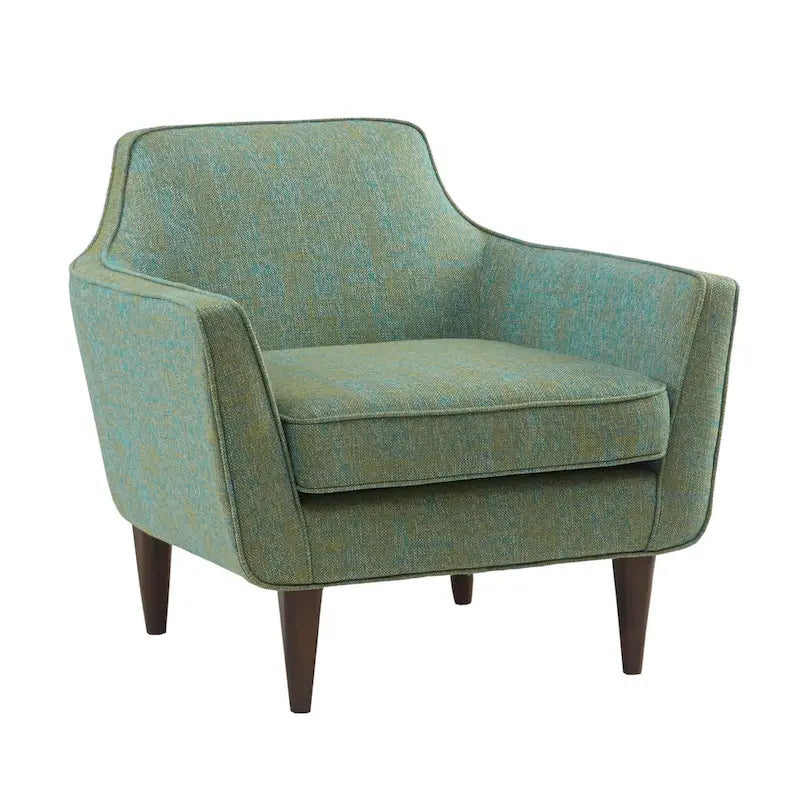 Fauteuil d'appoint Madison Park Taye bleu/vert de style milieu de siècle