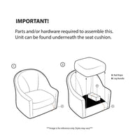 Fauteuil d'appoint Madison Park Taye bleu/vert de style milieu de siècle
