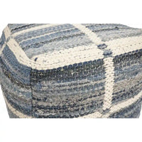 Pouf Marinez en laine et coton Home&Manor
