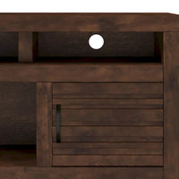Meuble TV Bridgevine Home Sausalito 72 pouces pour téléviseurs jusqu'à 85 pouces, aucun assemblage requis, finition Whiskey