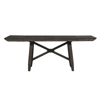 Ensemble table de bar Double Bridge, châtaignier foncé