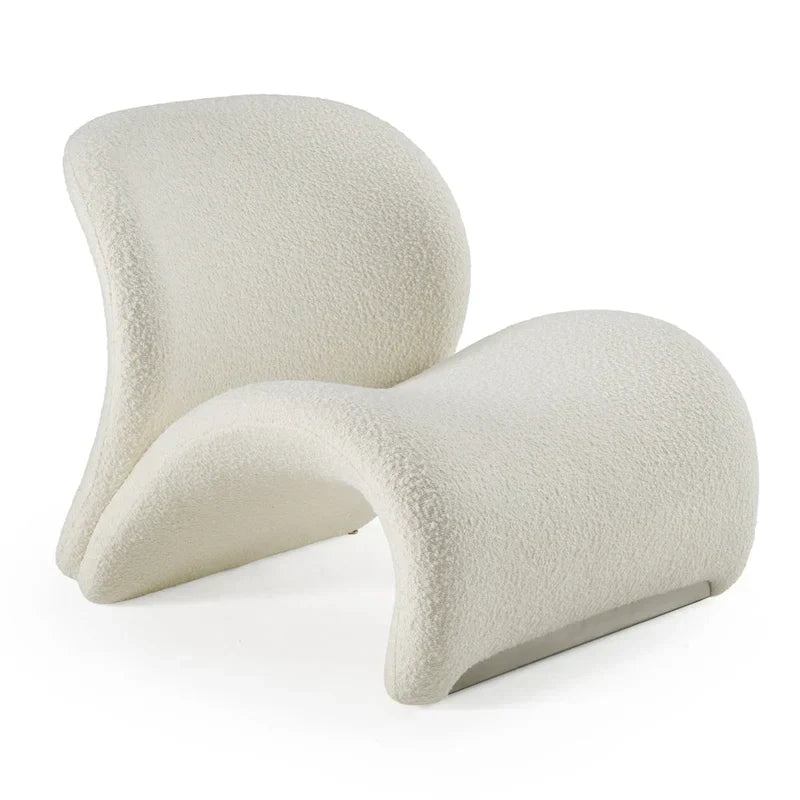 Chaise d'appoint moderne blanche Modrest Donovan