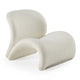 Chaise d'appoint moderne blanche Modrest Donovan
