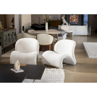 Chaise d'appoint moderne blanche Modrest Donovan