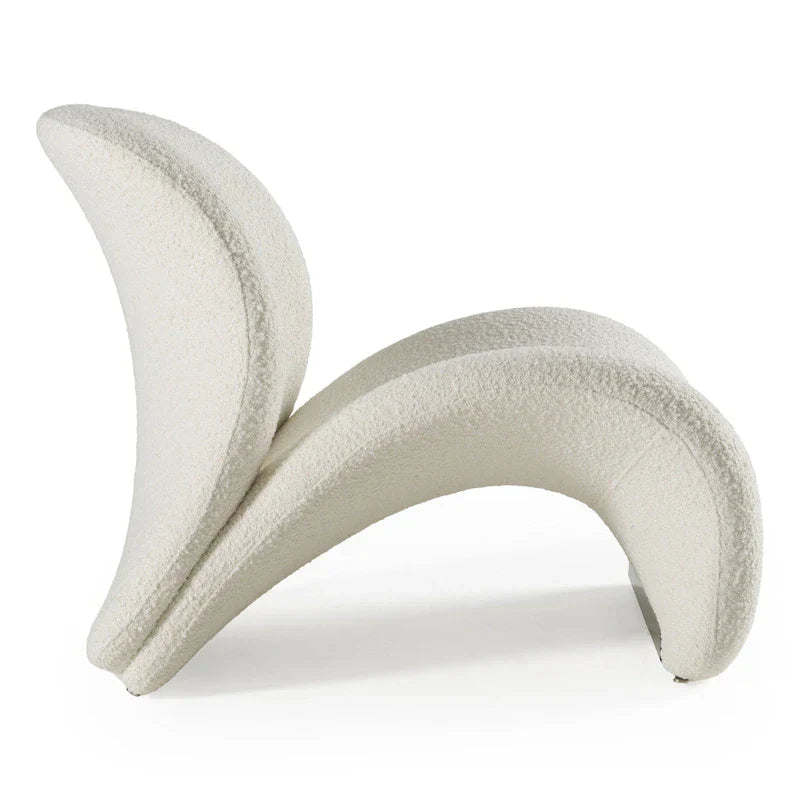 Chaise d'appoint moderne blanche Modrest Donovan