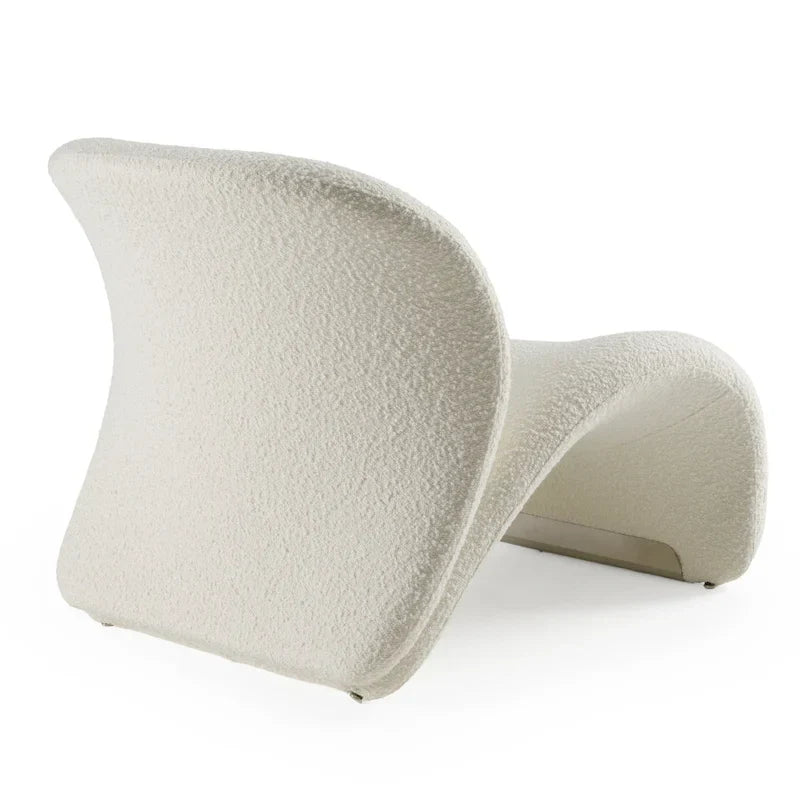 Chaise d'appoint moderne blanche Modrest Donovan