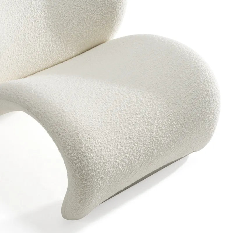 Chaise d'appoint moderne blanche Modrest Donovan