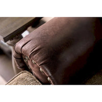 Causeuse Dhirendra Traditionnelle en Similicuir Marron par Furniture of America
