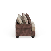Causeuse Dhirendra Traditionnelle en Similicuir Marron par Furniture of America