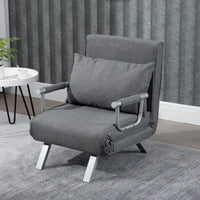 HOMCOM Petit canapé futon avec surface de couchage rabattable confortable pour invités, angles de dossier réglables & design élégant