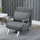 HOMCOM Petit canapé futon avec surface de couchage rabattable confortable pour invités, angles de dossier réglables & design élégant