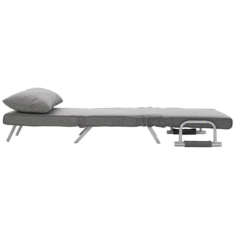 HOMCOM Petit canapé futon avec surface de couchage rabattable confortable pour invités, angles de dossier réglables & design élégant