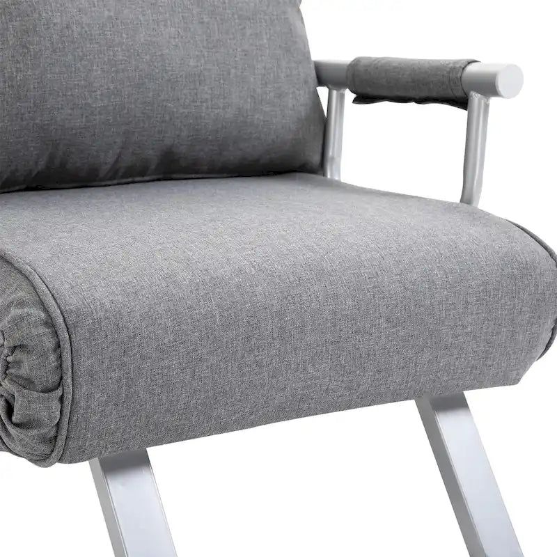 HOMCOM Petit canapé futon avec surface de couchage rabattable confortable pour invités, angles de dossier réglables & design élégant