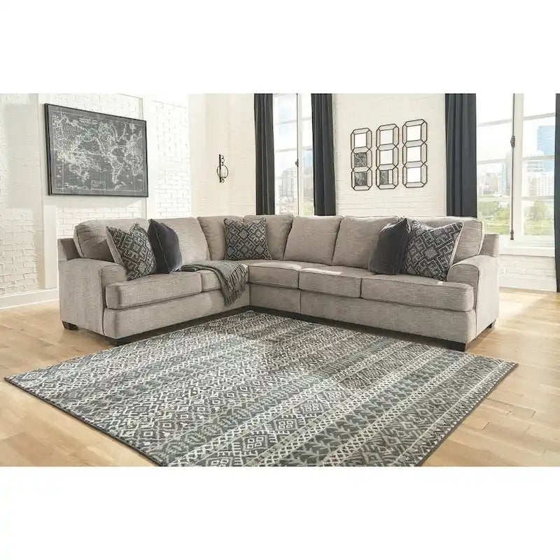 Canapé Sectionnel 3 Pièces Signature Design by Ashley Bovarian Beige et Gris
