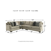 Canapé Sectionnel 3 Pièces Signature Design by Ashley Bovarian Beige et Gris