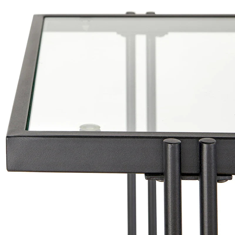 Table basse Lifestorey Folio en métal et verre