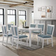 Ensemble de salle à manger luxueux 7 pièces à bandes diamant en cristal CraftPorch
