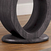 Table d'appoint Totte contemporaine grise avec plateau en verre de 24 po, par Strick & Bolton