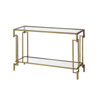 Table de canapé 43 pouces à plateau en verre et 1 étagère Yout Glam par Furniture of America