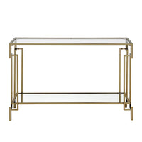 Table de canapé 43 pouces à plateau en verre et 1 étagère Yout Glam par Furniture of America