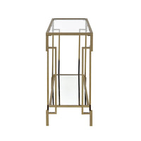 Table de canapé 43 pouces à plateau en verre et 1 étagère Yout Glam par Furniture of America